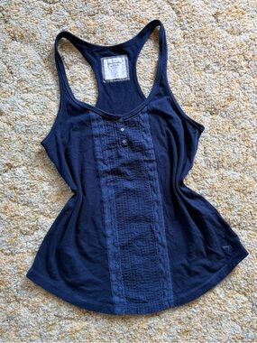 Abercrombie Navy Lace Tank Top